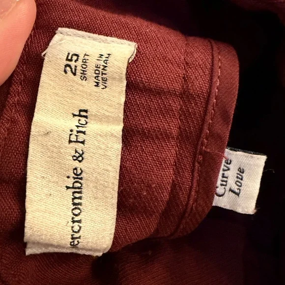 Abercrombie & Fitch Burgandy Pants - Picture 2 of 2